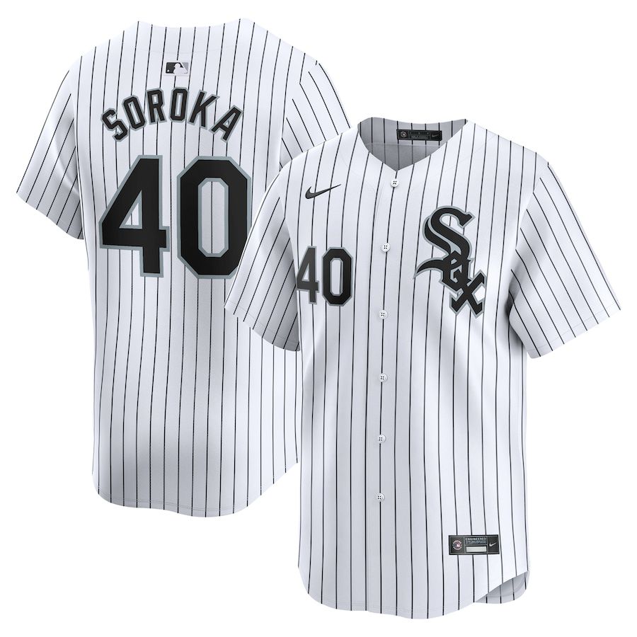 Men Chicago White Sox 40 Michael Soroka Nike White Home Limited Player MLB Jersey